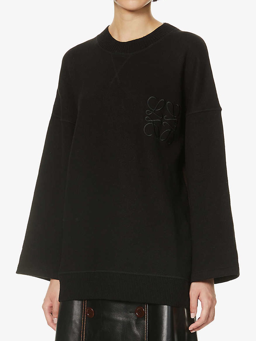 Loewe Anagram Brown/Black Bell Sleeve Pullover